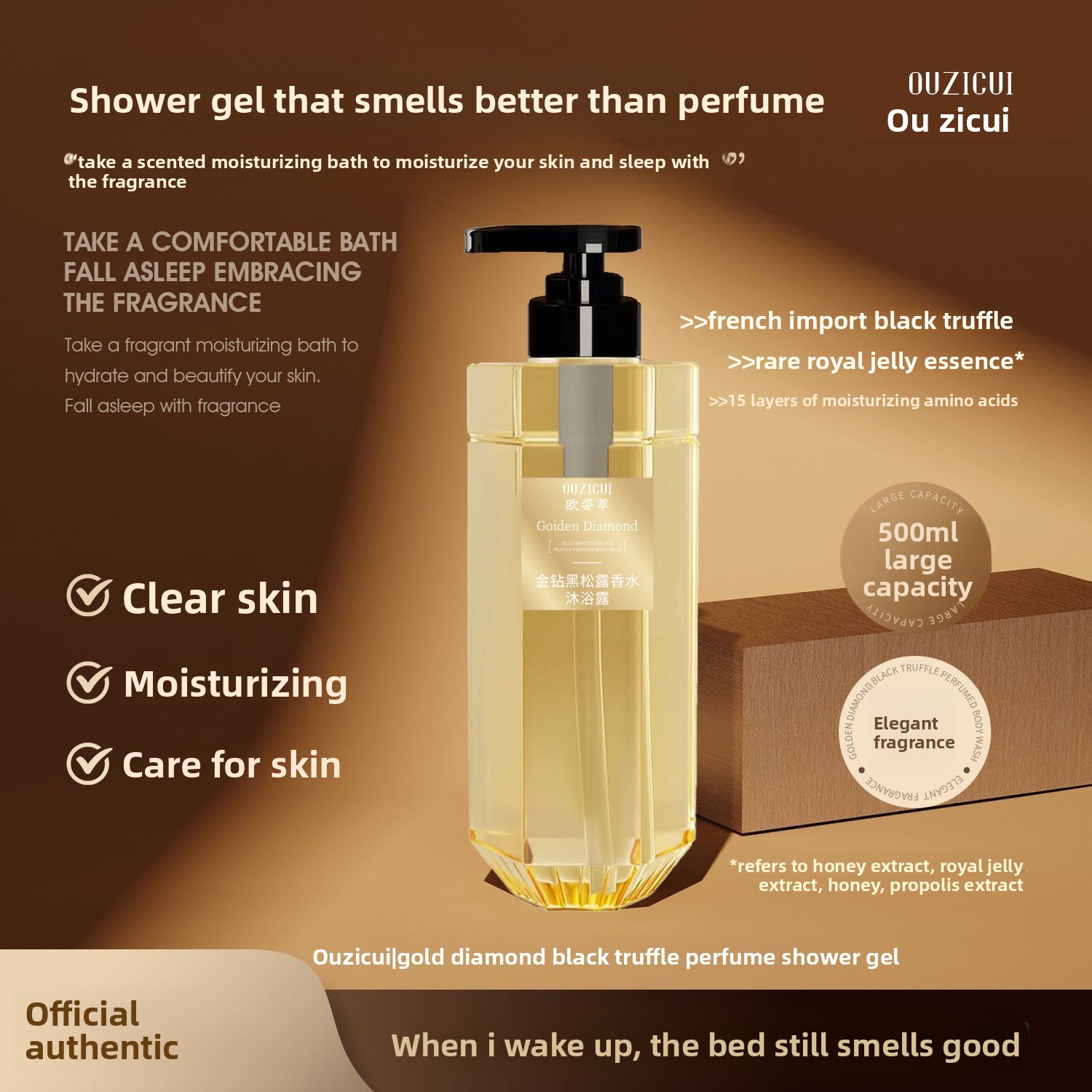 Perfume Fragrance Moisturizer - Golden Diamond Black Truffle perfume Shower
