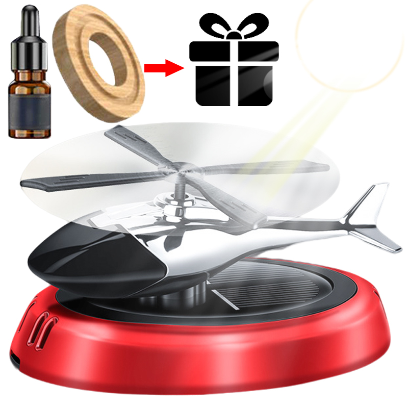 Perfume Gardenia Fragrance - Helicopter Solar Rotating Car Perfume Diffuser