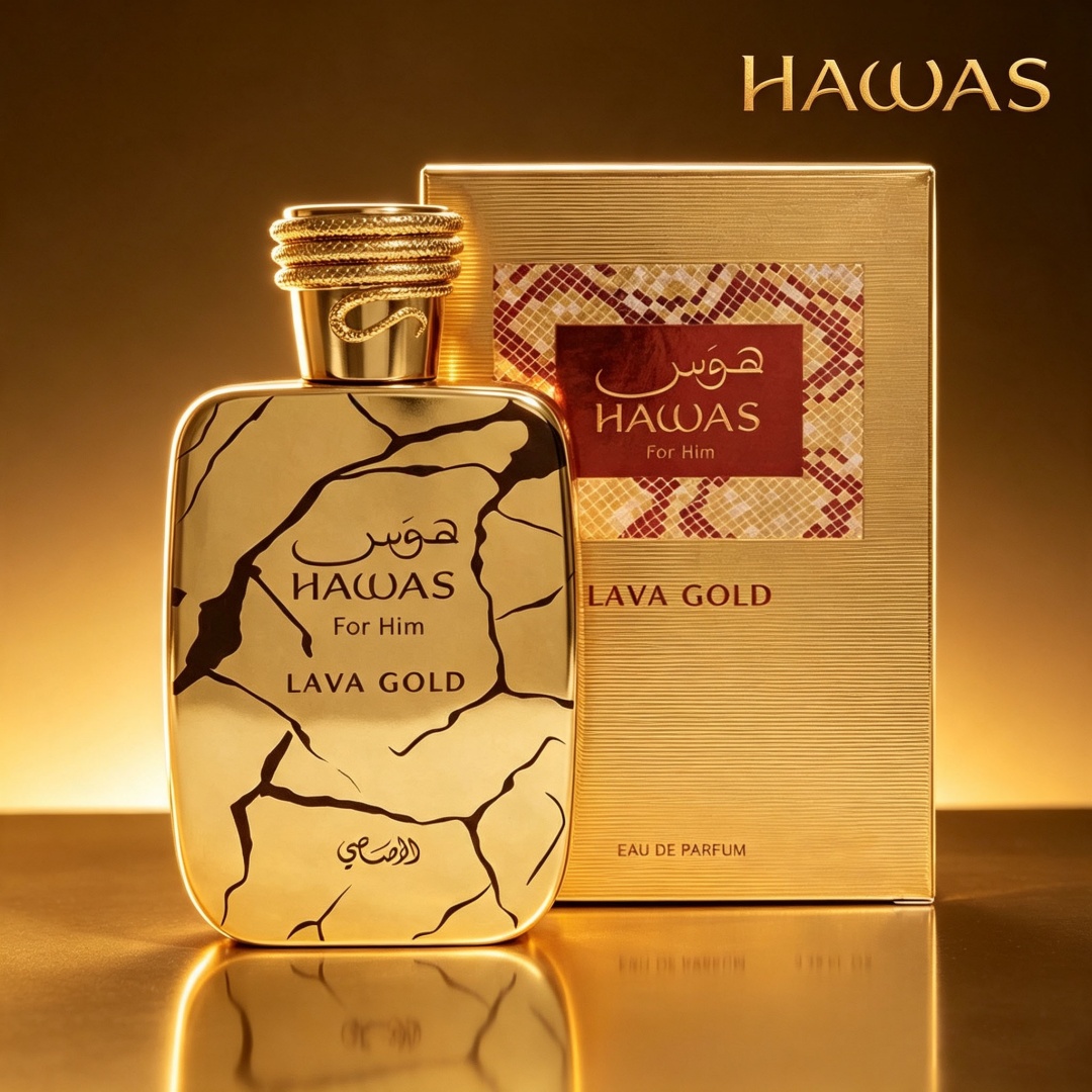 Hawas Lava Gold by Rasasi 100m - Pure Perfume Fragrance review and price