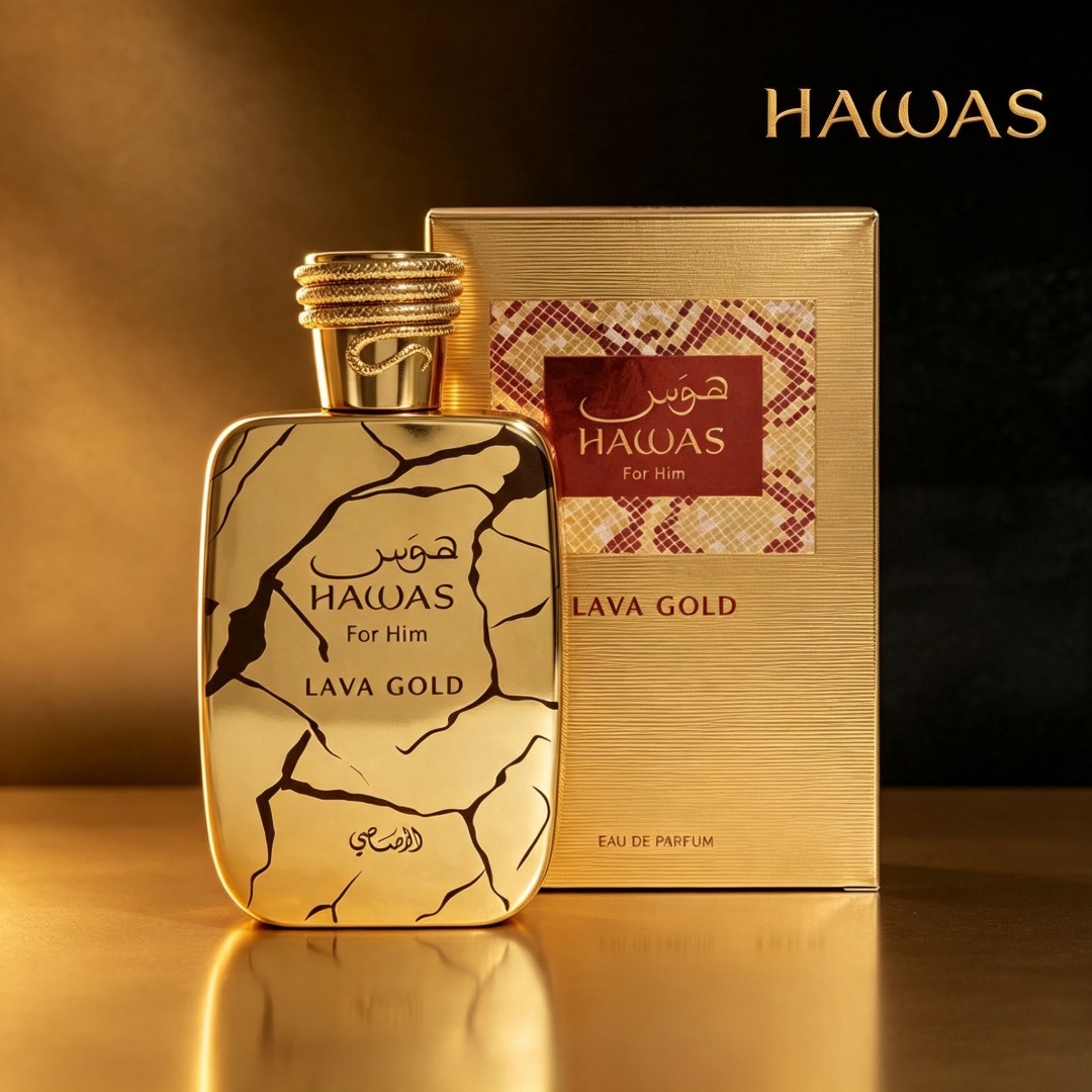 Hawas Lava Gold by Rasasi 100m - Pure Perfume Fragrance review and price