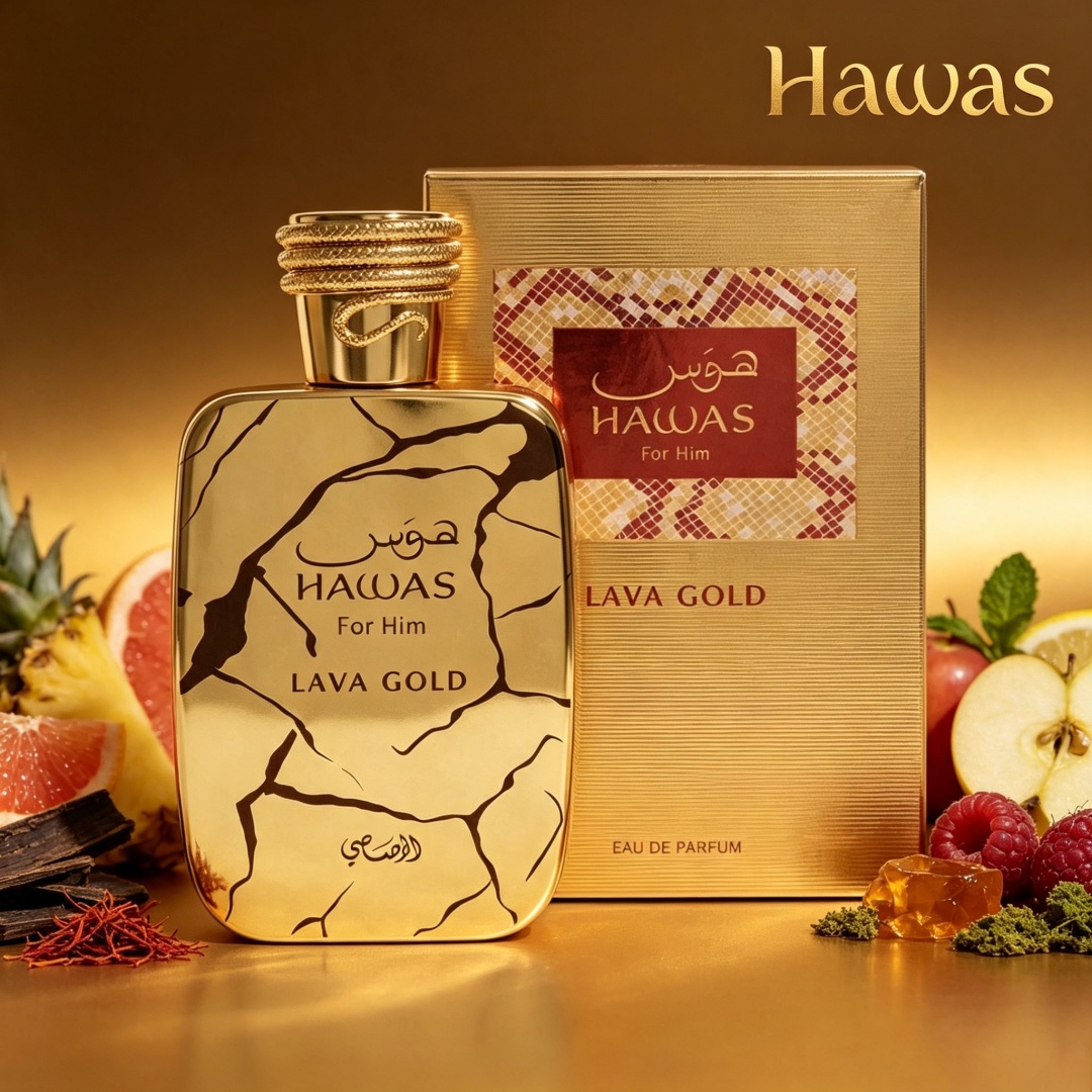Hawas Lava Gold by Rasasi 100m - Pure Perfume Fragrance review and price